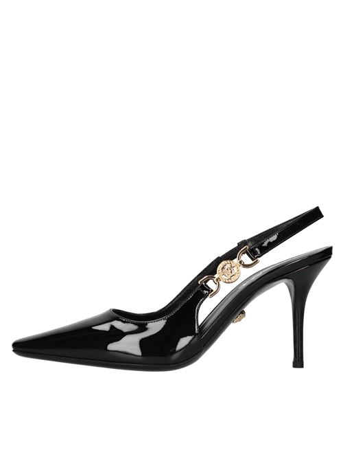 Décolleté slingback in pelle lucida VERSACE | 1012428 D2VE 1B00VNERO